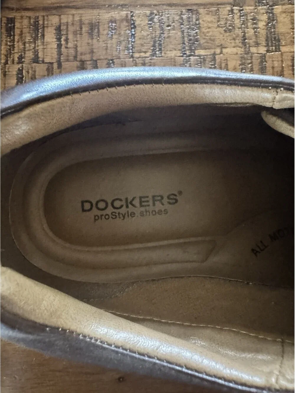 Dockers ProStyle Men’s Brown Leather Lace-Up Square Toe Derby Dress 11.5 W